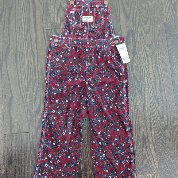 Brand new OshKosh B'gosh Floral Overalls - Size 3T - Picture 1 of 4